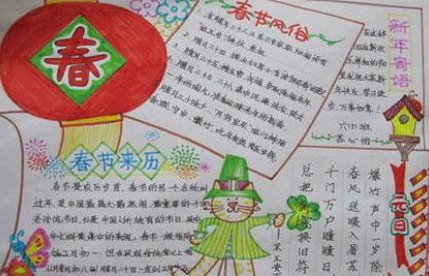 雞年春節(jié)手抄報