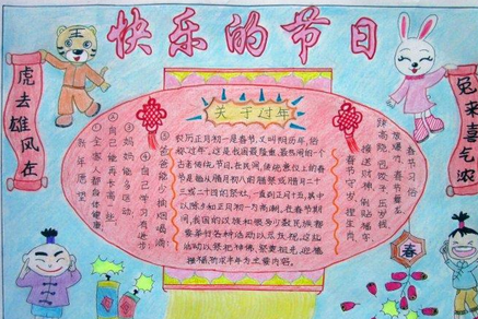 雞年春節(jié)手抄報