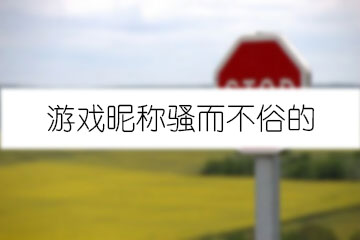 游戲昵稱(chēng)騷而不俗的