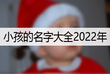 小孩的名字大全2022年