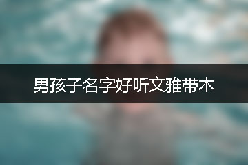 男孩子名字好聽(tīng)文雅帶木
