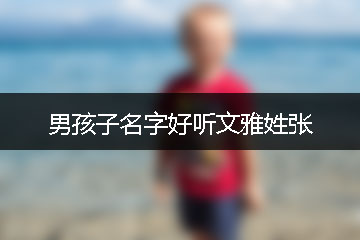 男孩子名字好聽文雅姓張