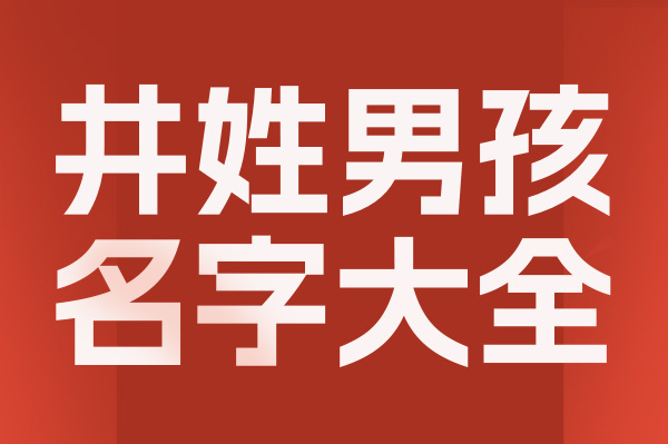 起名網(wǎng)井姓男孩名字大全介